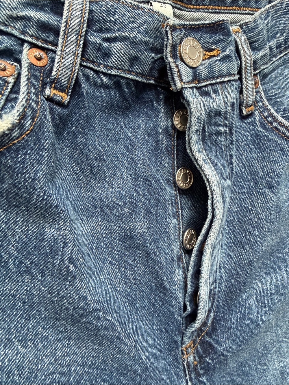 AGOLDE Ren High Waist Wide Leg Jeans Control Wash Size 28 - Picture 5 of 12